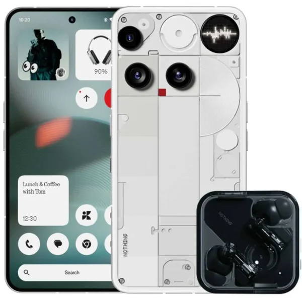 Nothing Phone (3) Glyph Matrix, 16GB + 512GB, White + Ear Earbuds