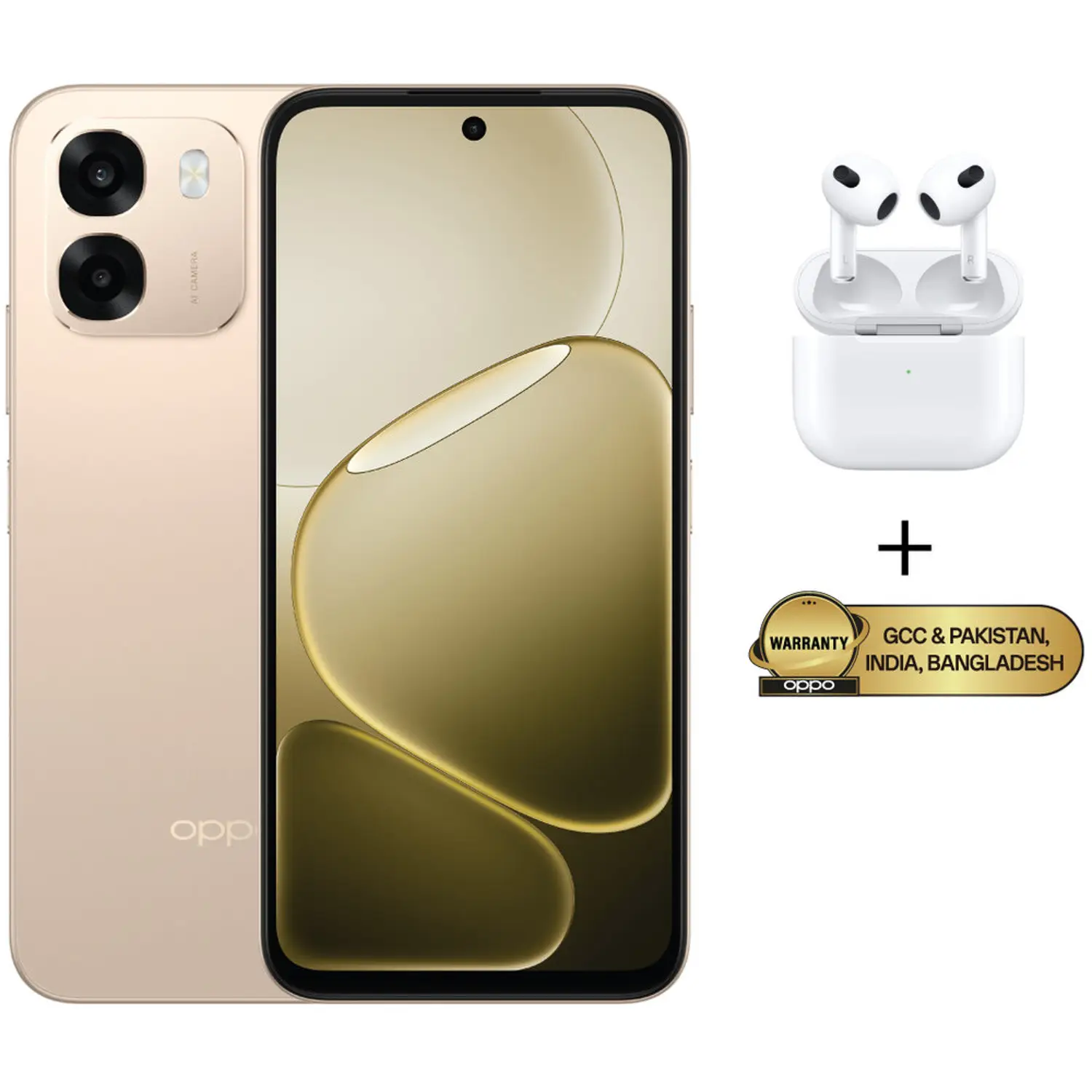 S600960960_1.webp Oppo A6 5G 256GB 8GB RAM Aurora Gold Dual Sim Smartphone + O-Choice Earbuds - Image 1